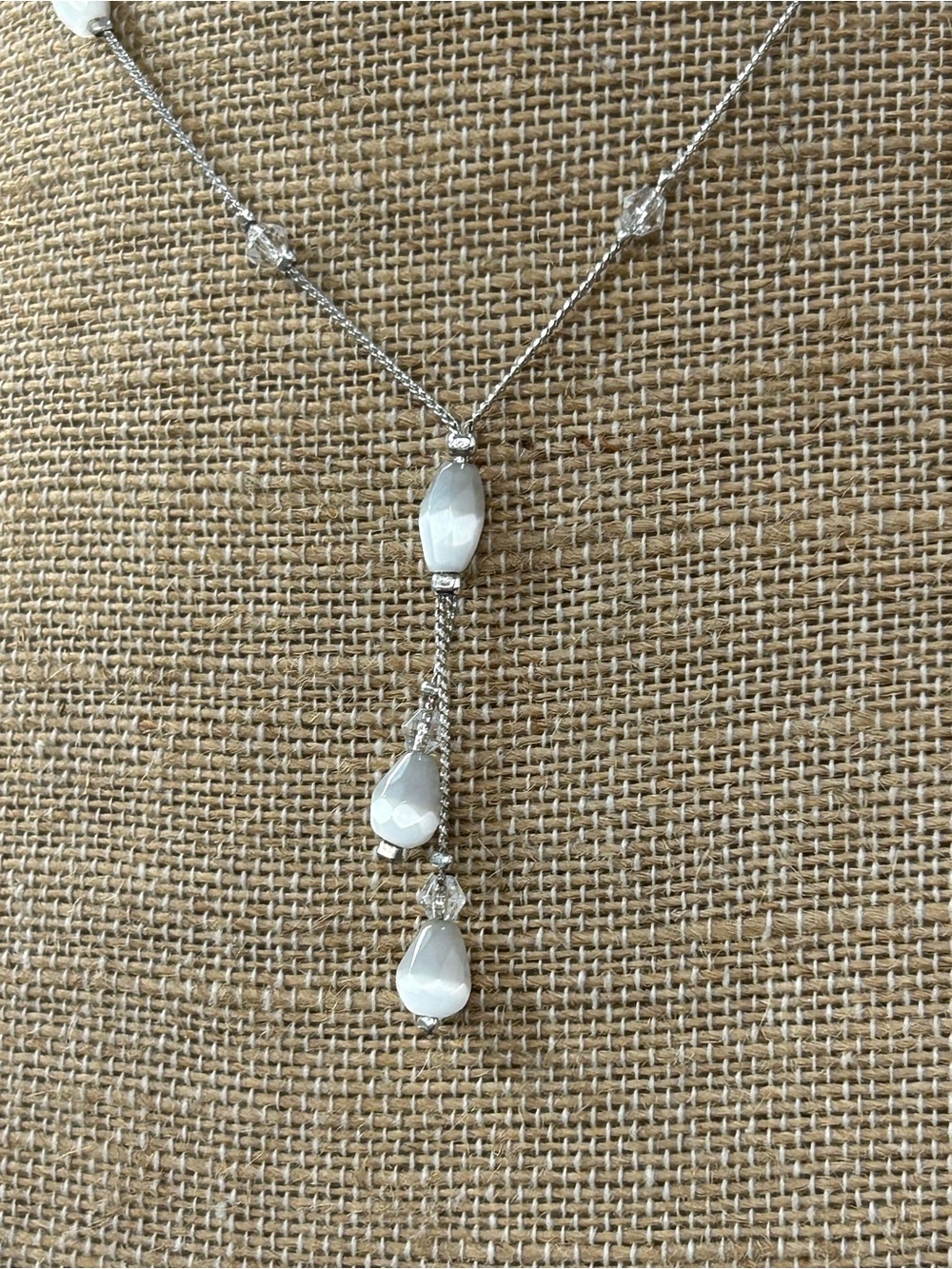925 Sterling Silver Moonglow Lariat necklace